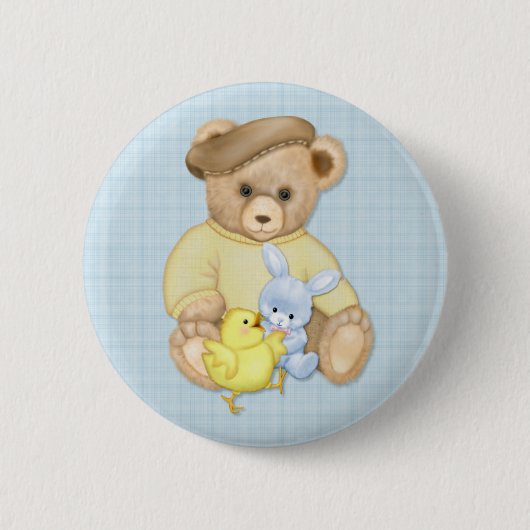 Teddy Boy Easter Ronde Button 5,7 Cm (Voorkant)