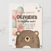 Teddy bruin elke leeftijdsuitnodigingskaart kaart (Voorkant)