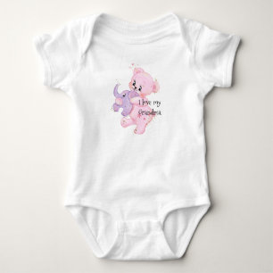 Teddy Carrying Elephant Bodysuit Personalized