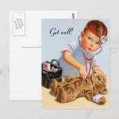 Teddy Checkup Briefkaart (Voorkant / Achterkant)