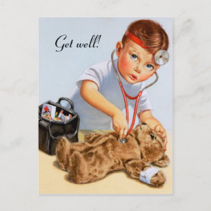Teddy Checkup Briefkaart