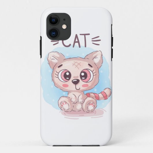 Teddy Cute Cat Case-Mate iPhone Case (Achterkant)