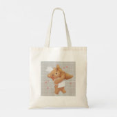 Teddy de bakker met croissant tote bag (Achterkant)
