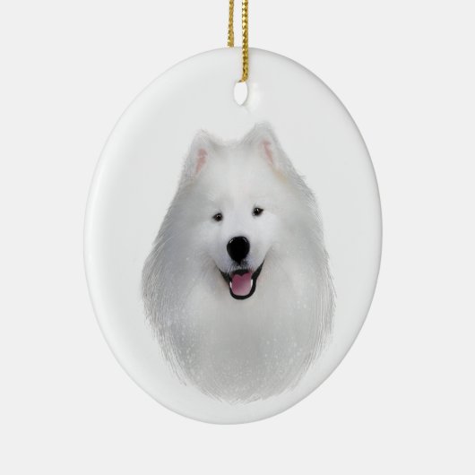 Teddy de Samojeed Keramisch Ornament (Rechts)