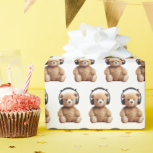 Teddy Draag een hoofdtelefoon Cadeaupapier