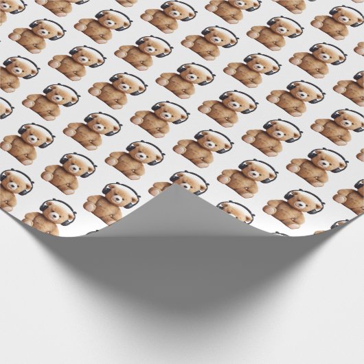 Teddy Draag een hoofdtelefoon Cadeaupapier (Hoek)