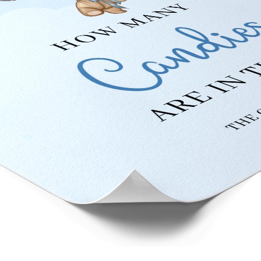 Teddy draagt hoeveel Snoepjes er zijn in de Jar ga Poster (Hoek)