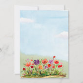 Teddy draagt picknick op verjaardagsfeest kaart (Achterkant)