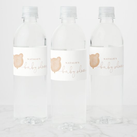 Teddy draagt picknick waterfles labels waterfles etiket (Flessen)