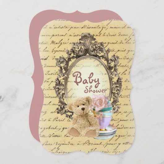 teddy draagt uitnodiging tot douche in frankrijk (Voorkant / Achterkant)