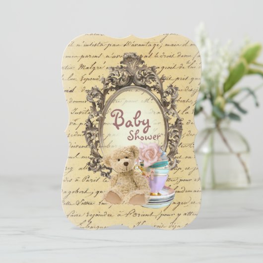 teddy draagt uitnodiging tot douche in frankrijk (Staand voorkant)