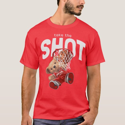 Teddy Dunking in Style T-shirt (Voorkant)