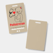 teddy - en hartstethoscoopbadge badge (Front & Back)