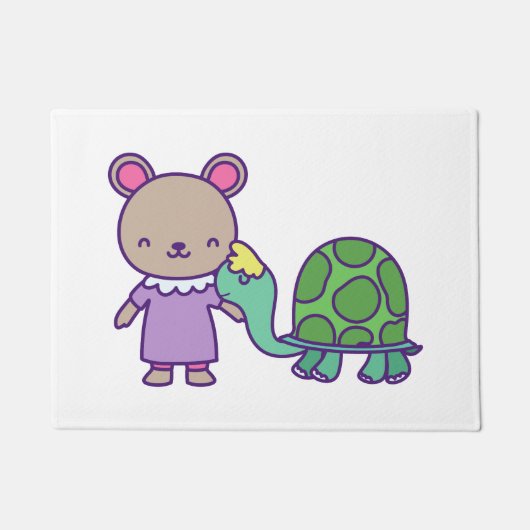 Teddy en schildpad deurmat (Voorkant)