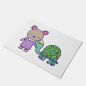 Teddy en schildpad deurmat (Schuin)