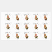 Teddy Foral Happy Mail Rustic Baby shower Labels (Vel)