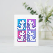 Teddy Foursome Briefkaart (Staand voorkant)
