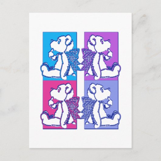Teddy Foursome Briefkaart (Voorkant)