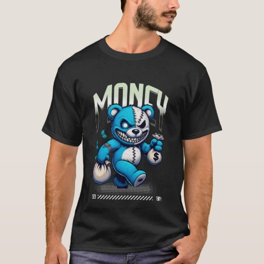 Teddy geld grafische tee t-shirt (Voorkant)