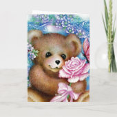 teddy, Gelukkige Valentijnsdag! Feestdagen Kaart (Achterkant)