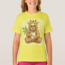 Teddy - Giraffe met groene takje van Natasha Us T-shirt