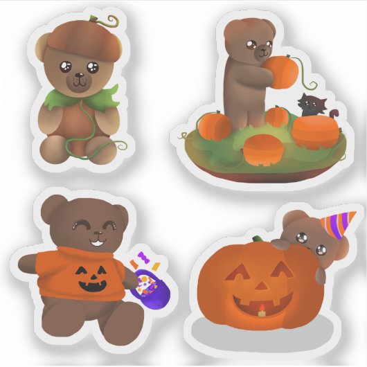 Teddy Halloween Collection - Sticker Pack (Voorkant)