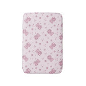 Teddy heeft achtergrond Roze Badmat (Voorkant Verticaal)