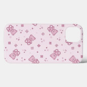 Teddy heeft achtergrond Roze Case-Mate iPhone Case (Achterkant (horizontaal))