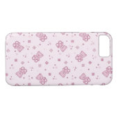 Teddy heeft achtergrond Roze Case-Mate iPhone Case (Achterkant (Horizontaal))