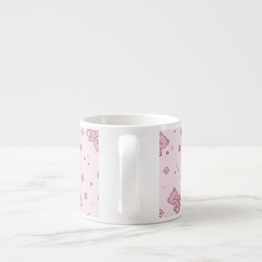 Teddy heeft achtergrond Roze Espresso Kop (Achterkant)