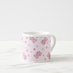 Teddy heeft achtergrond Roze Espresso Kop