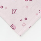 Teddy heeft achtergrond Roze Fleece Deken (Hoek)