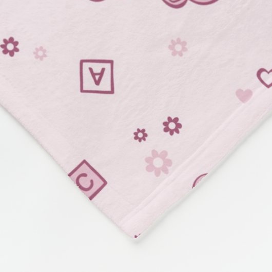 Teddy heeft achtergrond Roze Fleece Deken (Hoek)