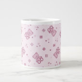 Teddy heeft achtergrond Roze Grote Koffiekop (Voorkant)