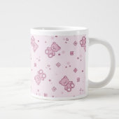 Teddy heeft achtergrond Roze Grote Koffiekop (Rechts)