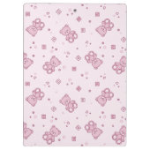 Teddy heeft achtergrond Roze Klembord (Achterkant)