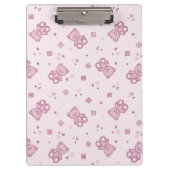 Teddy heeft achtergrond Roze Klembord (Voorkant)