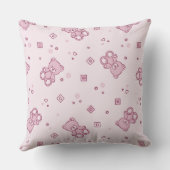 Teddy heeft achtergrond Roze Kussen (Achterkant)