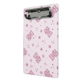 Teddy heeft achtergrond Roze Mini Klembord (Angled2)