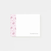 Teddy heeft achtergrond Roze Post-it® Notes (Voorkant)