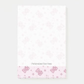 Teddy heeft achtergrond Roze Post-it® Notes (Voorkant)