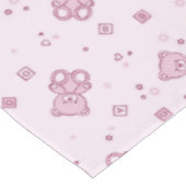 Teddy heeft achtergrond Roze Tafelkleed (Gekanteld)