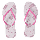 Teddy heeft achtergrond Roze Teenslippers (Voetbed)