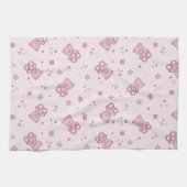 Teddy heeft achtergrond Roze Theedoek (Horizontaal)