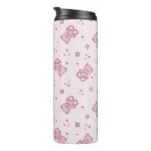 Teddy heeft achtergrond Roze Thermosbeker (Geroteerd rechts)