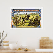 TEDDY HEFT SAN JUAN HILL OP IN CUBA 1899 POSTER (Keuken)