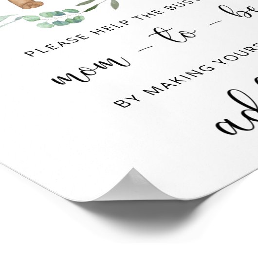 Teddy helpt de Bezige Mam-tot-zijn Adres een Envel Poster (Hoek)