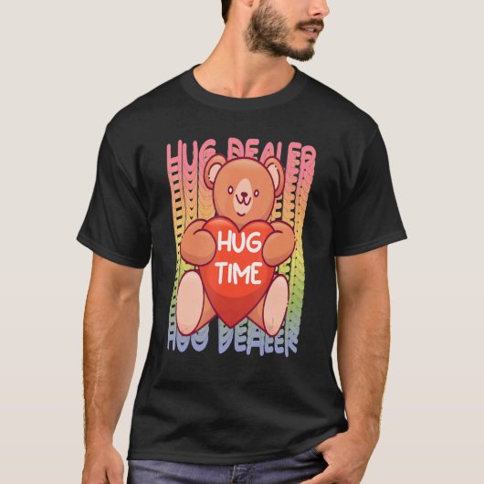 Teddy Hug Dealer Rainbow Cute Teddy Bear Hug Time T-shirt (Voorkant)