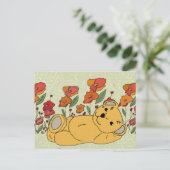 Teddy im Mohnfeld Briefkaart (Staand voorkant)