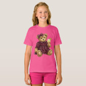 Teddy in een fluwelen jurk met ijs t-shirt (Voorkant volledig)